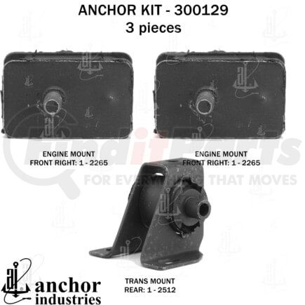 300129 by ANCHOR MOTOR MOUNTS - ENGINE MNT KIT