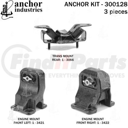 300128 by ANCHOR MOTOR MOUNTS - ENGINE MNT KIT