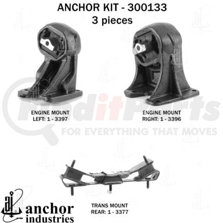 300133 by ANCHOR MOTOR MOUNTS - ENGINE MNT KIT