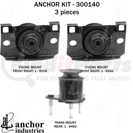 300140 by ANCHOR MOTOR MOUNTS - ENGINE MNT KIT