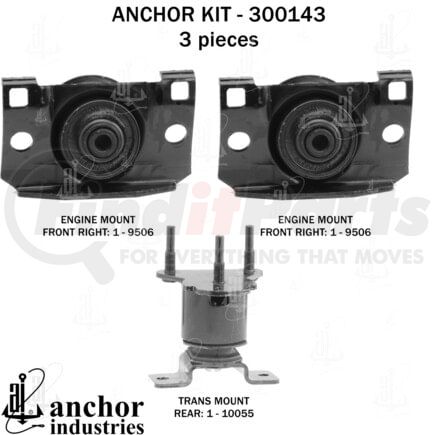 300143 by ANCHOR MOTOR MOUNTS - ENGINE MNT KIT