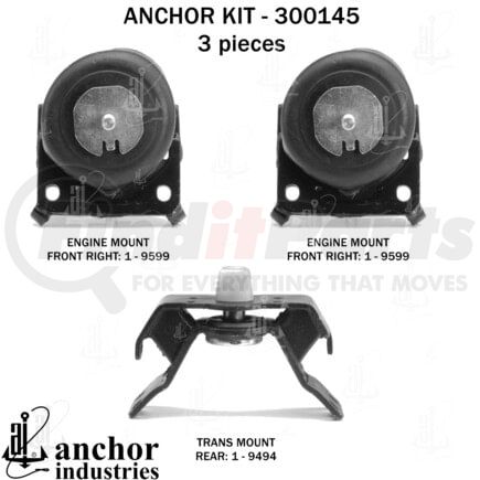 300145 by ANCHOR MOTOR MOUNTS - ENGINE MNT KIT