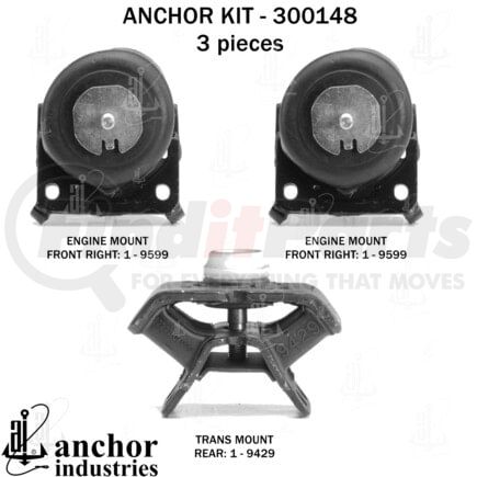 300148 by ANCHOR MOTOR MOUNTS - ENGINE MNT KIT