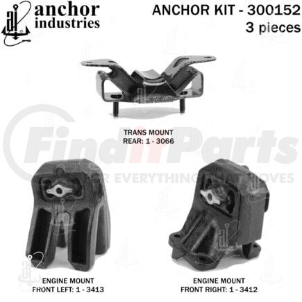 300152 by ANCHOR MOTOR MOUNTS - ENGINE MNT KIT