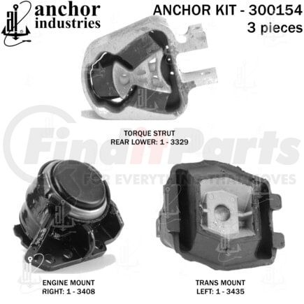 300154 by ANCHOR MOTOR MOUNTS - ENGINE MNT KIT
