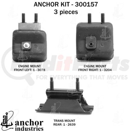 300157 by ANCHOR MOTOR MOUNTS - ENGINE MNT KIT
