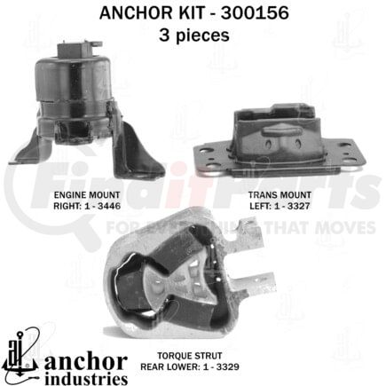 300156 by ANCHOR MOTOR MOUNTS - ENGINE MNT KIT