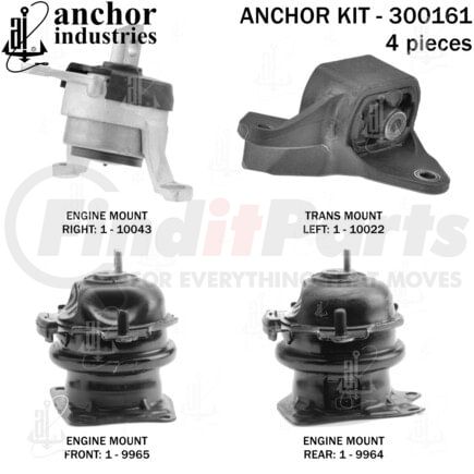 300161 by ANCHOR MOTOR MOUNTS - ENGINE MNT KIT