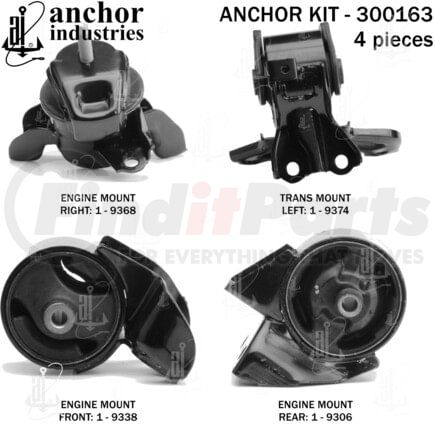 300163 by ANCHOR MOTOR MOUNTS - ENGINE MNT KIT