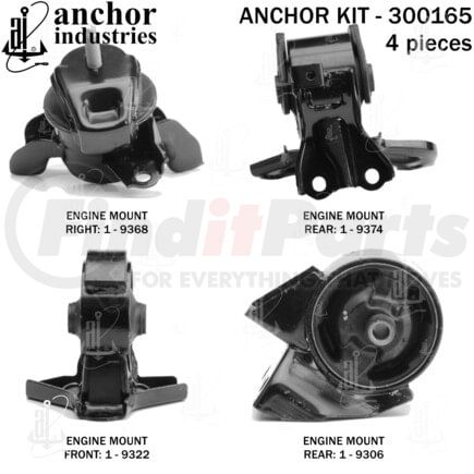 300165 by ANCHOR MOTOR MOUNTS - ENGINE MNT KIT