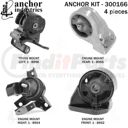 300166 by ANCHOR MOTOR MOUNTS - ENGINE MNT KIT