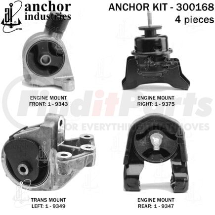 300168 by ANCHOR MOTOR MOUNTS - ENGINE MNT KIT