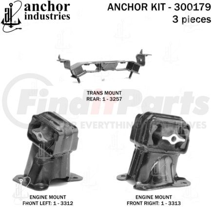 300179 by ANCHOR MOTOR MOUNTS - ENGINE MNT KIT