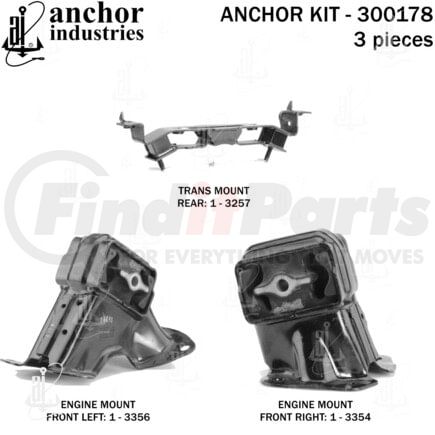 300178 by ANCHOR MOTOR MOUNTS - ENGINE MNT KIT