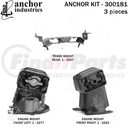 300181 by ANCHOR MOTOR MOUNTS - ENGINE MNT KIT