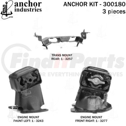 300180 by ANCHOR MOTOR MOUNTS - ENGINE MNT KIT