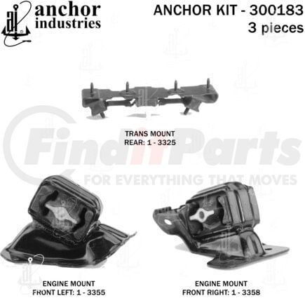 300183 by ANCHOR MOTOR MOUNTS - ENGINE MNT KIT