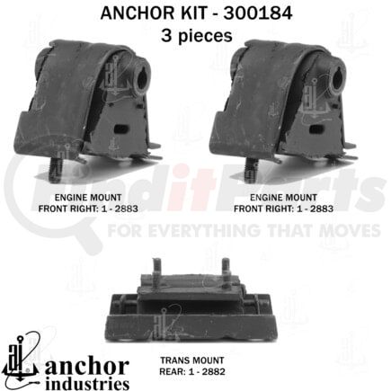 300184 by ANCHOR MOTOR MOUNTS - ENGINE MNT KIT