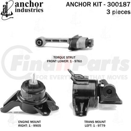 300187 by ANCHOR MOTOR MOUNTS - ENGINE MNT KIT