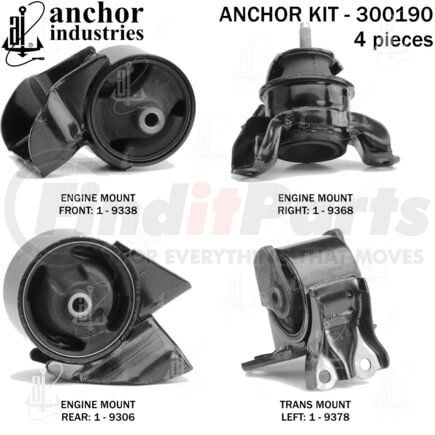 300190 by ANCHOR MOTOR MOUNTS - ENGINE MNT KIT