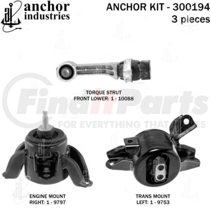 300194 by ANCHOR MOTOR MOUNTS - ENGINE MNT KIT