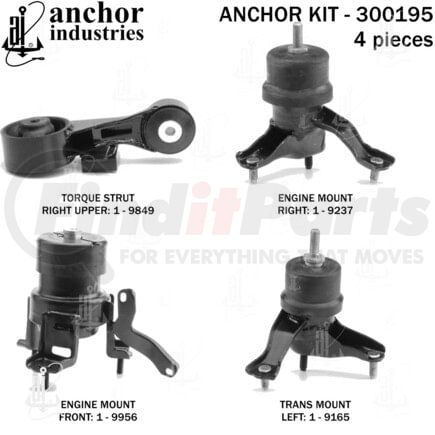 300195 by ANCHOR MOTOR MOUNTS - ENGINE MNT KIT