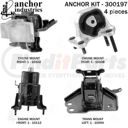 300197 by ANCHOR MOTOR MOUNTS - ENGINE MNT KIT