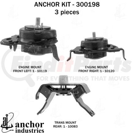 300198 by ANCHOR MOTOR MOUNTS - ENGINE MNT KIT