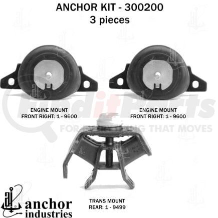 300200 by ANCHOR MOTOR MOUNTS - ENGINE MNT KIT