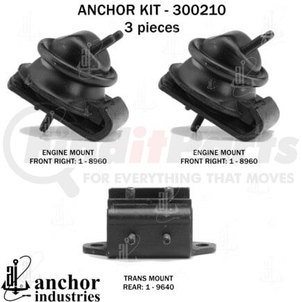 300210 by ANCHOR MOTOR MOUNTS - ENGINE MNT KIT