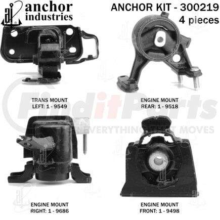 300219 by ANCHOR MOTOR MOUNTS - ENGINE MNT KIT