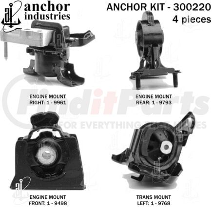 300220 by ANCHOR MOTOR MOUNTS - ENGINE MNT KIT