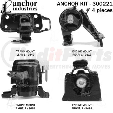 300221 by ANCHOR MOTOR MOUNTS - ENGINE MNT KIT
