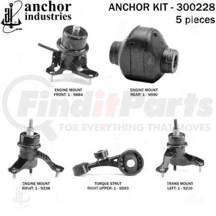 300228 by ANCHOR MOTOR MOUNTS - ENGINE MNT KIT