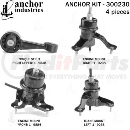 300230 by ANCHOR MOTOR MOUNTS - ENGINE MNT KIT