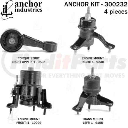 300232 by ANCHOR MOTOR MOUNTS - ENGINE MNT KIT