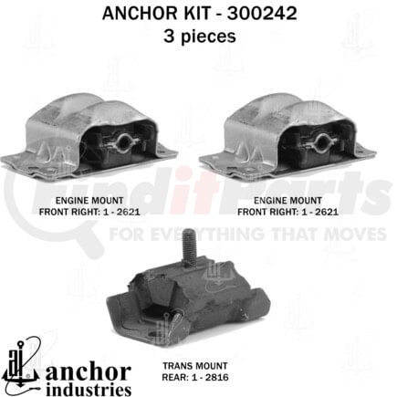 300242 by ANCHOR MOTOR MOUNTS - ENGINE MNT KIT