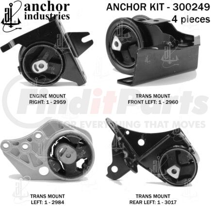 300249 by ANCHOR MOTOR MOUNTS - ENGINE MNT KIT