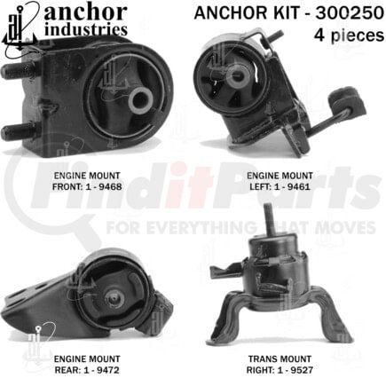 300250 by ANCHOR MOTOR MOUNTS - ENGINE MNT KIT