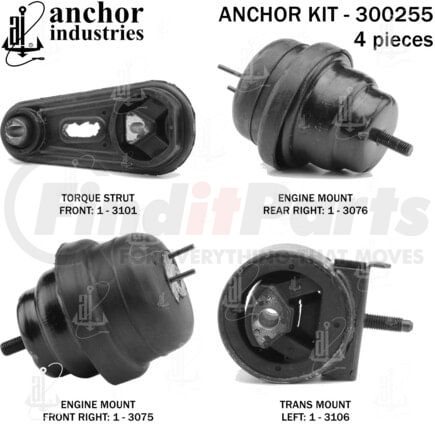 300255 by ANCHOR MOTOR MOUNTS - ENGINE MNT KIT