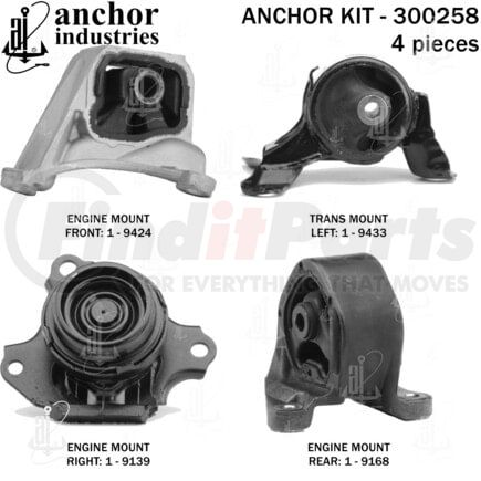 300258 by ANCHOR MOTOR MOUNTS - ENGINE MNT KIT