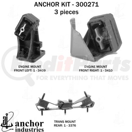 300271 by ANCHOR MOTOR MOUNTS - ENGINE MNT KIT