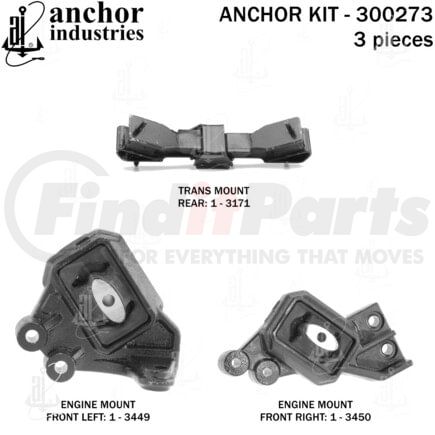 300273 by ANCHOR MOTOR MOUNTS - ENGINE MNT KIT
