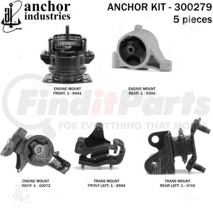 300279 by ANCHOR MOTOR MOUNTS - ENGINE MNT KIT