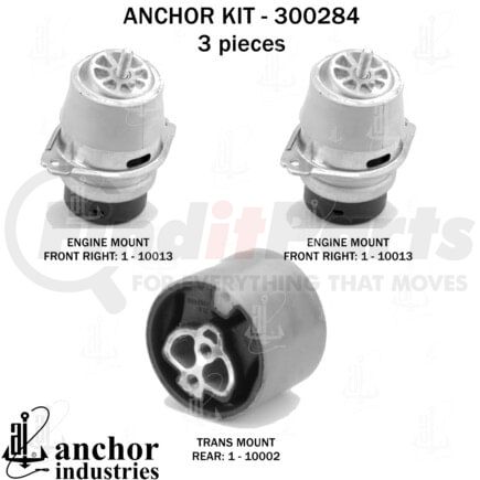 300284 by ANCHOR MOTOR MOUNTS - ENGINE MNT KIT