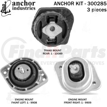 300285 by ANCHOR MOTOR MOUNTS - ENGINE MNT KIT