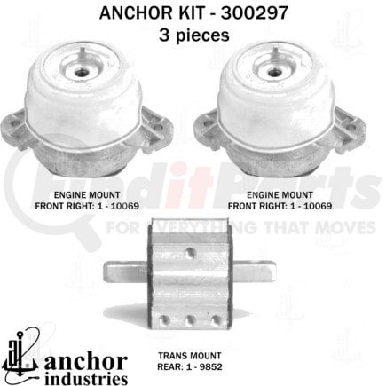 300297 by ANCHOR MOTOR MOUNTS - ENGINE MNT KIT