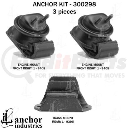 300298 by ANCHOR MOTOR MOUNTS - ENGINE MNT KIT