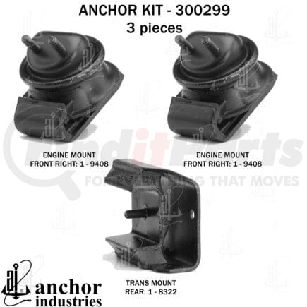 300299 by ANCHOR MOTOR MOUNTS - ENGINE MNT KIT