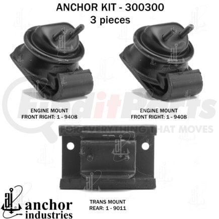 300300 by ANCHOR MOTOR MOUNTS - ENGINE MNT KIT